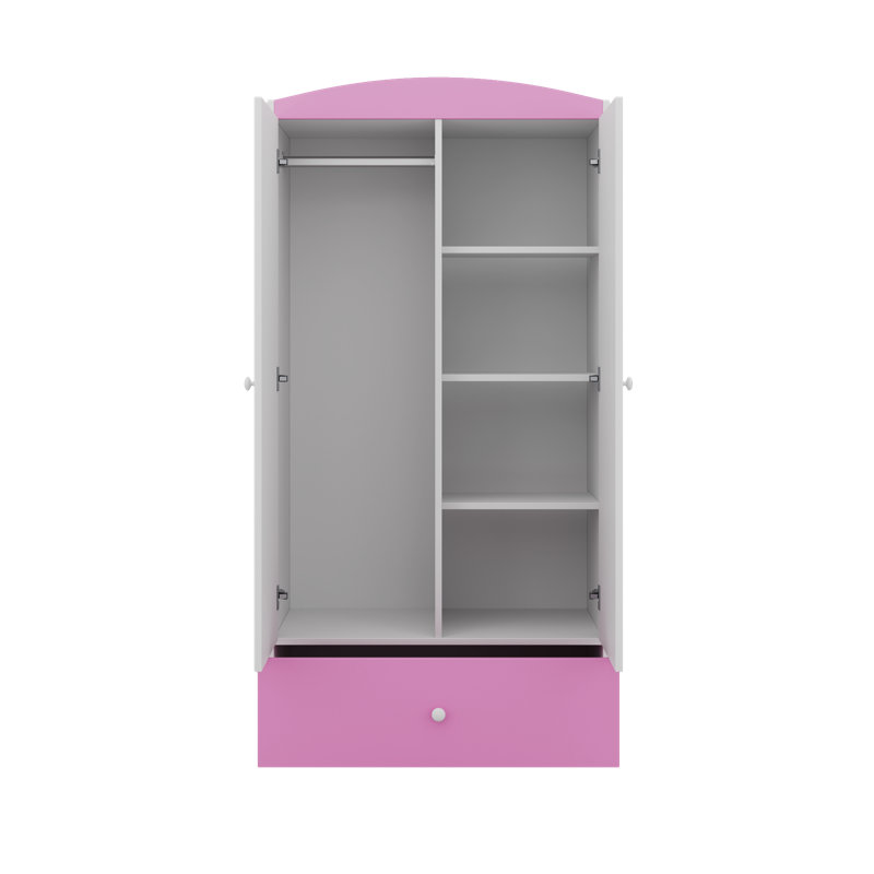 Cicero 2 Door Wardrobe, Pink