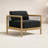 Reel Collection Teak Solid Wood Outdoor Lounge Chair with Sunbrella® Cushions-88869959
