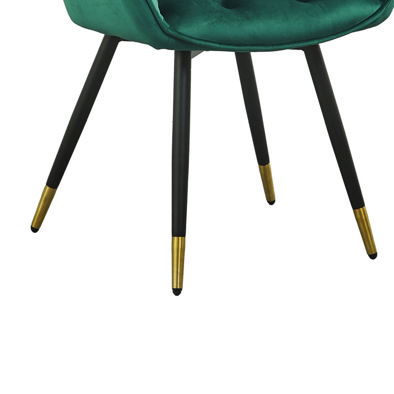 18'' H Tufted Velvet Armchair, Green