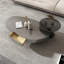Table basse moderne et minimaliste en acier inoxydable