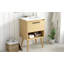 Meuble-lavabo 24 po avec lavabo, armoire de salle de bain multifonctionnelle avec tiroir, panneau de fibres à densité moyenne