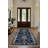 Minna Collection Digital Print Cotton-Polyester Navy Beige Vintage Look Rug-997377311