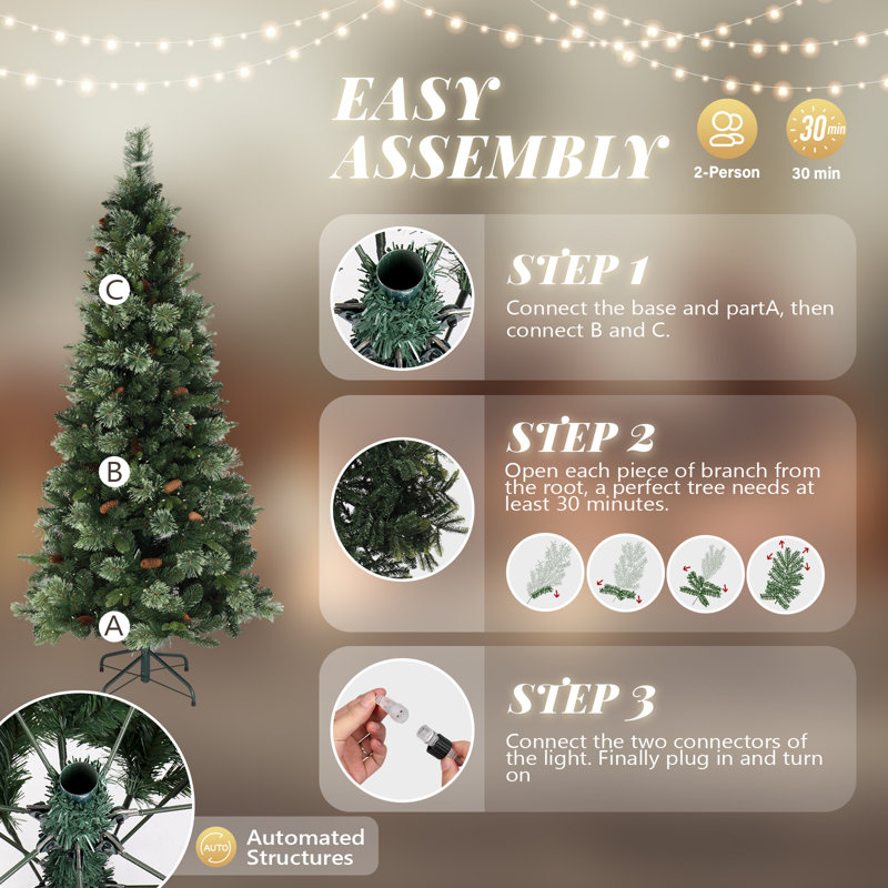 Arbre de Noël illuminé 6 pi
