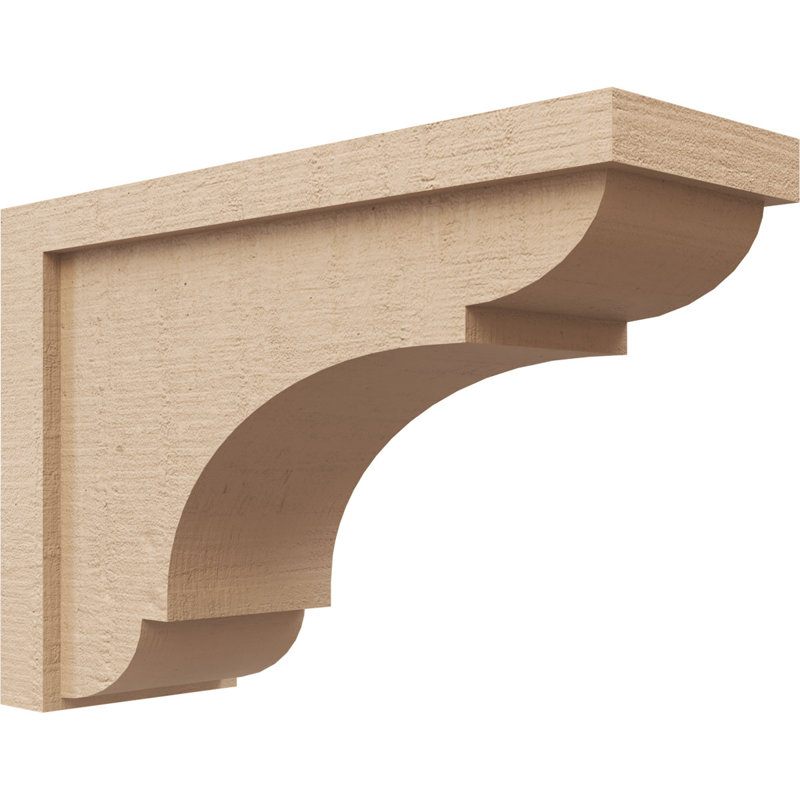 Cèdre Bryant, grain de bois brut TimberThane Corbel, apprêté brun clair, H 12 po x l 6 po x P 18 po