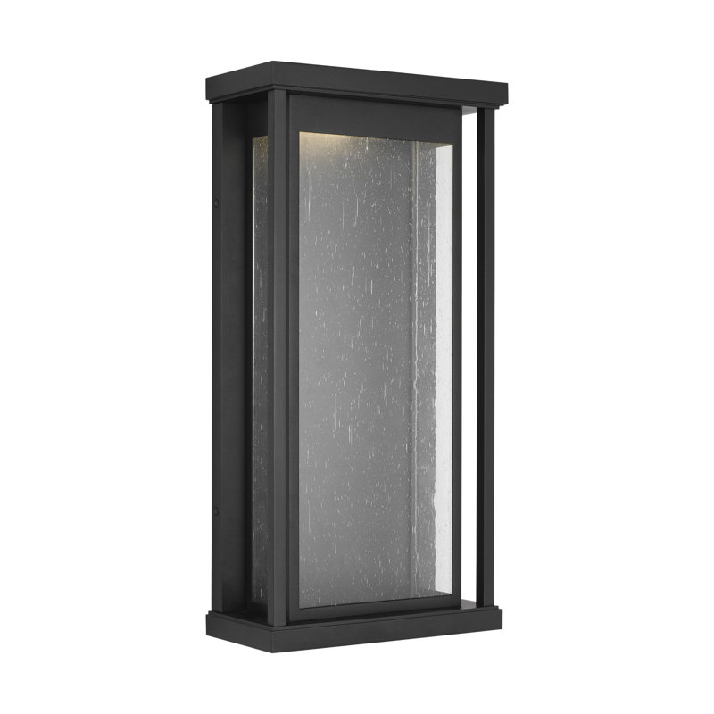 Faywood Large Lantern from Generation Lighting , 20" H x 10" W x 4.75" D, Textured Black