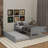 Twin Size Platform Bed With Trundle-227811759