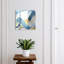 Key cabinet, Opens to the right, 30x30x5, Black, Blue mountains with brown accents, 