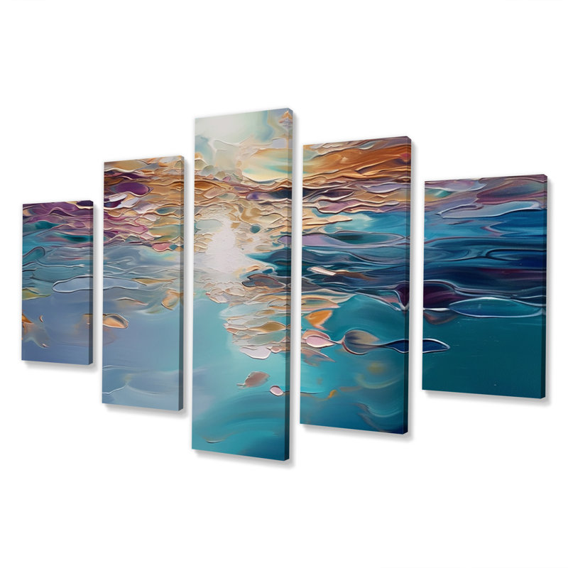 Osakis - Reproduction d'art abstrait sur toile - 5 panneaux