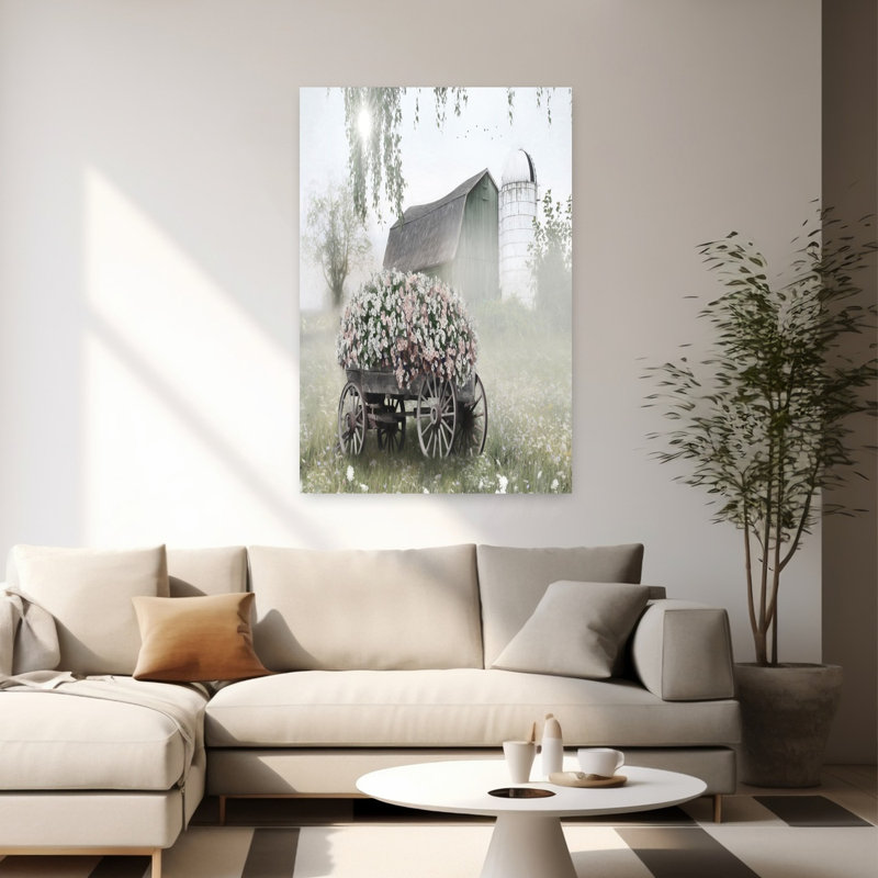 Art contemporain abstrait d'été, H 40 po x l 60 po