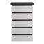 Commode 5 tiroirs pour la chambre à coucher, commode de garde-robe moderne et commode avec rangement couleur noyer