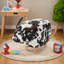 Velvet Cow Ottoman With Wooden Feet-1519070649