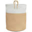 Panier de rangement vidaXL Corde en coton tissé beige et blanc moyen