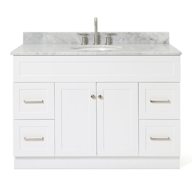 Ensemble de meuble-lavabo simple 49 po Partham, Blanc