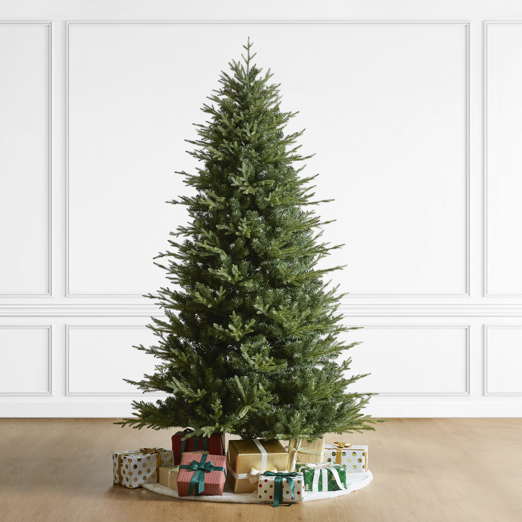 The Holiday Aisle® 7.5ft Green Slim Fir Artificial Christmas Tree ...