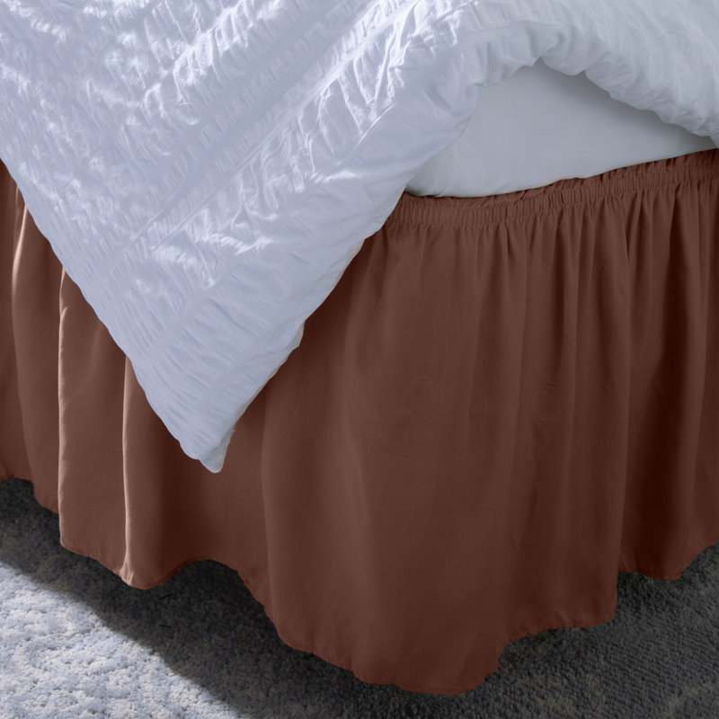 Ruffled Bed Skirt, Chocolate, Twin