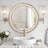 Round Wall Mirror For Bathroom Vanity, Wooden Farmhouse Circle Mirrors For Bedroom, Entryway, Living Room, Kithen Whitewash Edge Decorative Mirror For Home, Office-2066904274