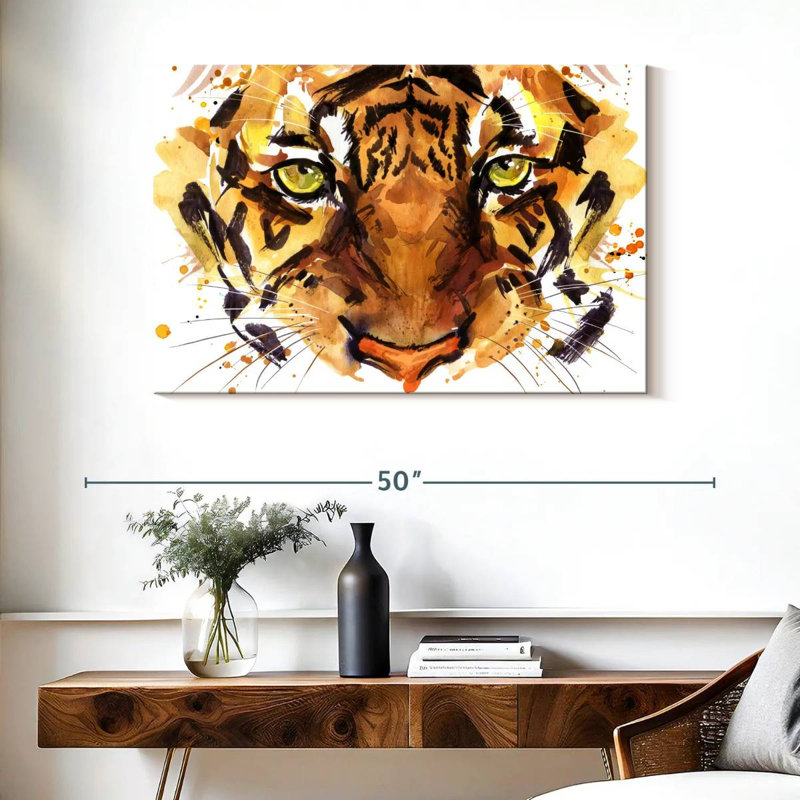 Brampt Fierce Tiger, 26" H x 39" W