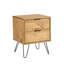 Rothley 2 Drawer Solid Wood Bedside Table-1043390908