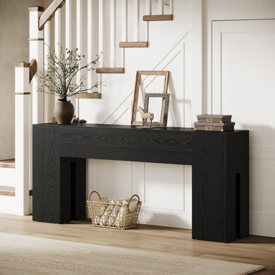Console de 71 po pour le vestibule, long canapé derrière le canapé