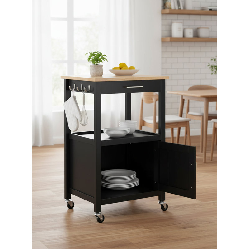 89cm H x 55cm W Utility Cart, Black