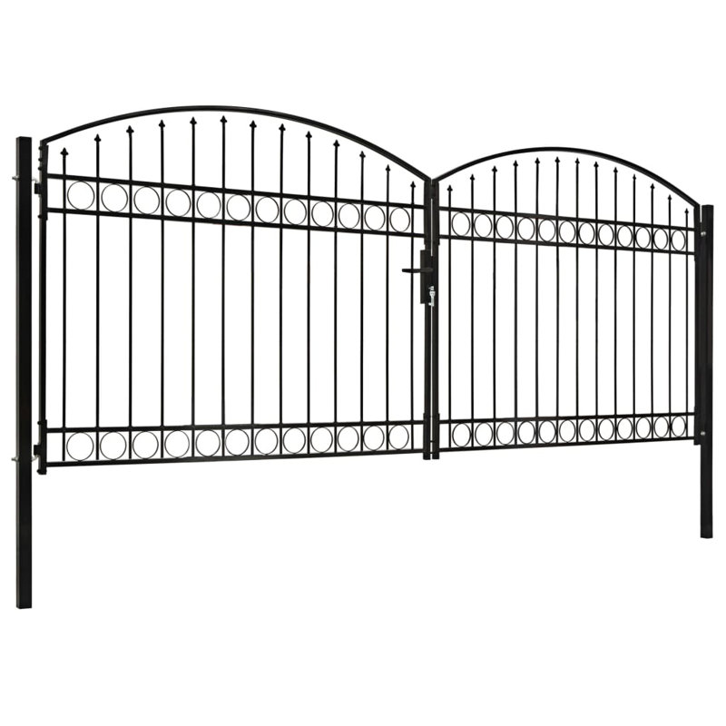 Porte double avec barrière Vidaxl, L 157,50 po x P 68,90 po