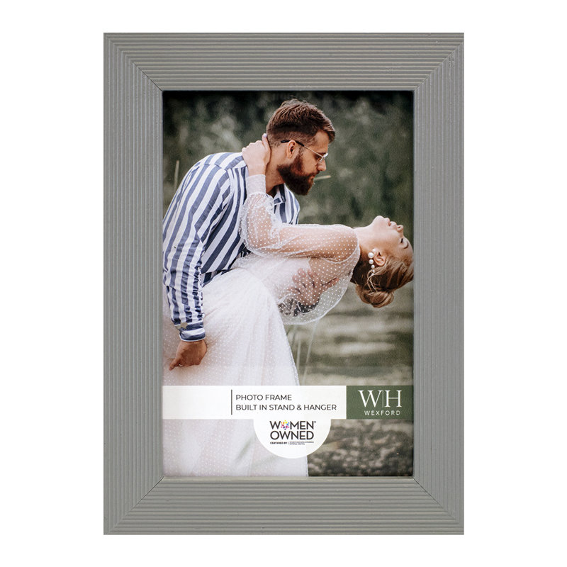 Cadre photo simple en bois, 4 po x 6 po, Gris