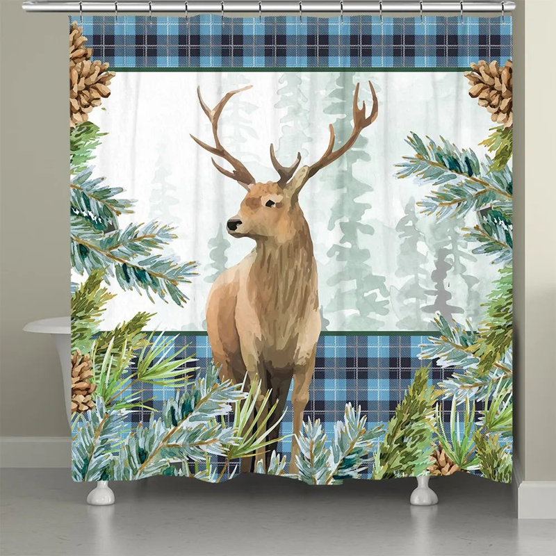 Rideau de douche Woodland Christmas Deer