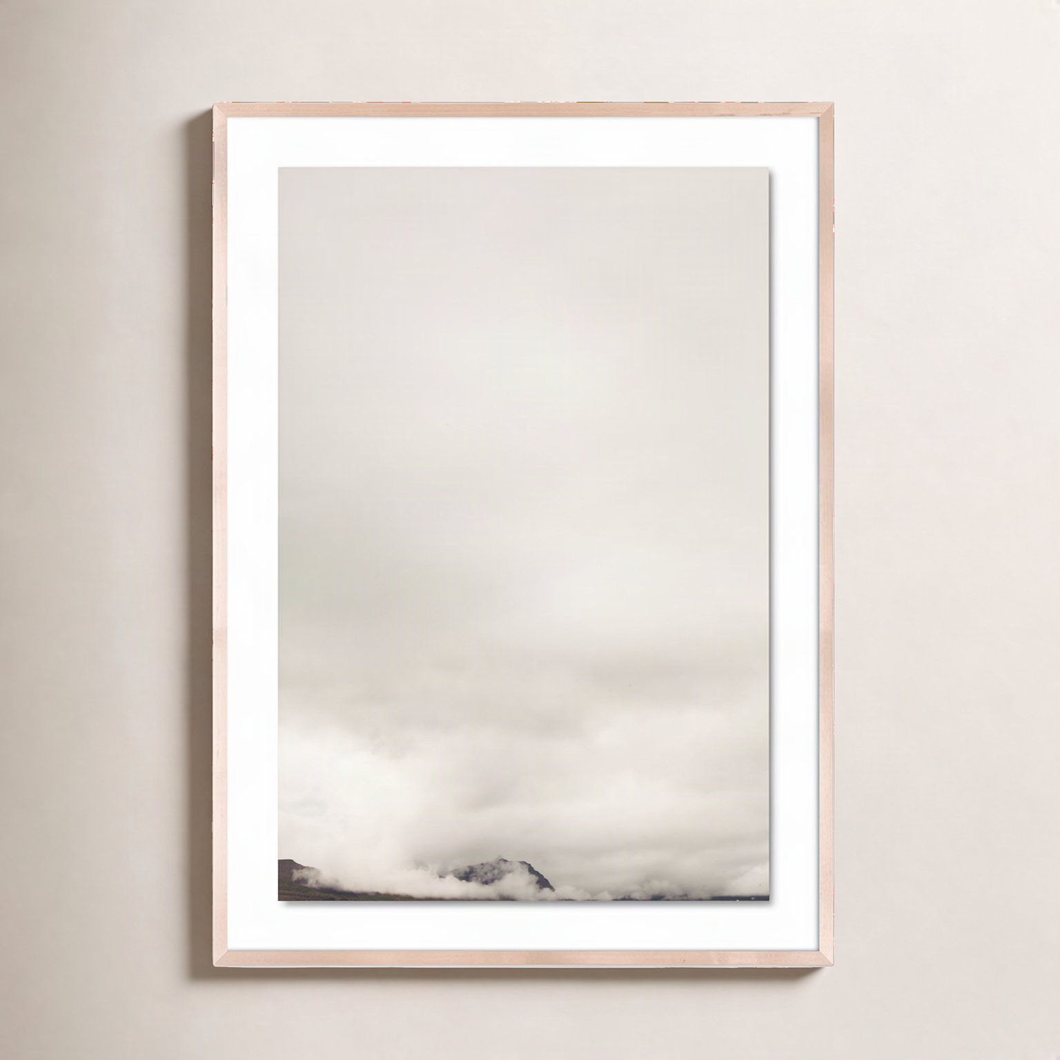 Clouds "Clouds 11" Print by Riley Ryan, White, 48" H x 34" W x 2.5" D