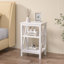 Lit simple en métal avec 2 tables de chevet blanches - ensemble de chambre à coucher moderne 3 pièces-947535289-947535292