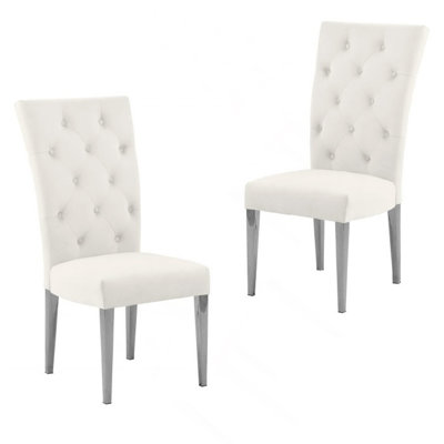 Ensemble de 2 chaises de salle à manger rembourrées Modern Velvet