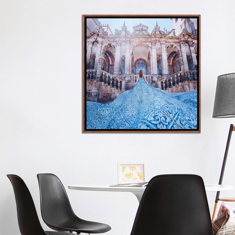 « Azulejo Dreams » par Hobopeeba-impression, H 37 po x l 37 po x P 1,5 po, Toile classique avec cadre brun, Pas de tapis