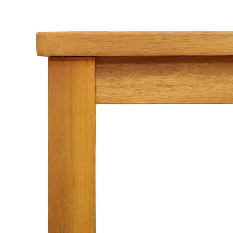 Square Solid Wood Outdoor Side Table - 35 cm W 35 cm D