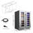 24 Inch 20 Bottle & 57 Can Dual Zone Built-in/Freestanding Wine & Beverage Refrigerator Undercounter Cooler with Built-In Light and 2 Type Handle Modern Series