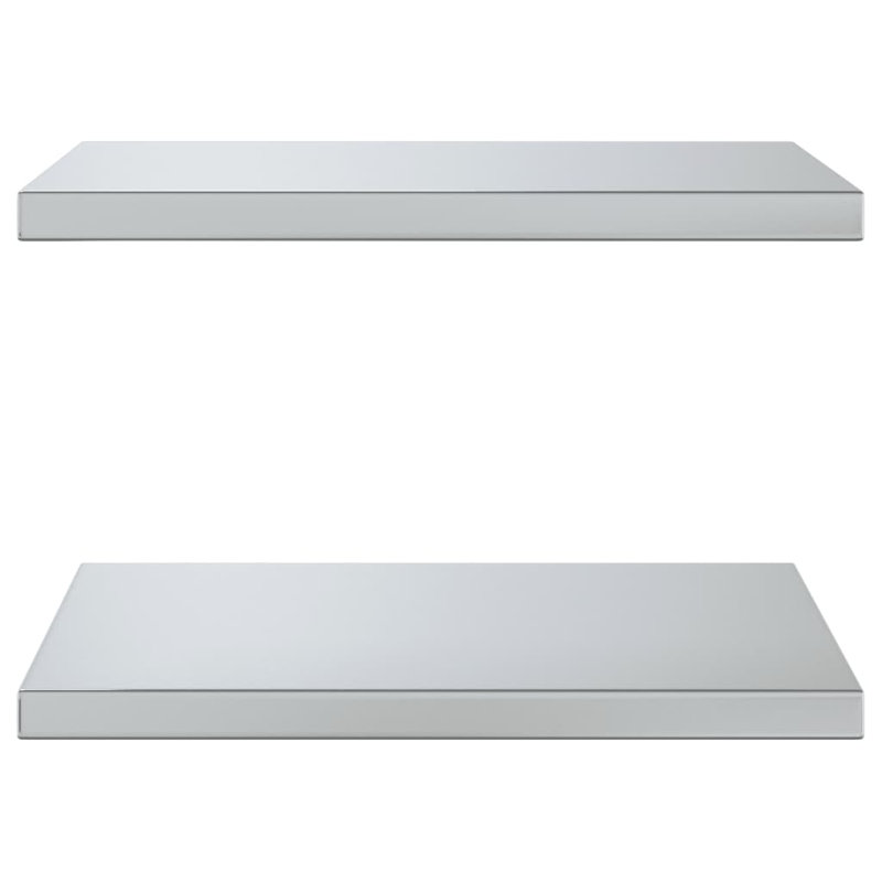 Roheel Stainless Steel Bracket Shelf, Silver, 3cm H x 50cm W x 40cm