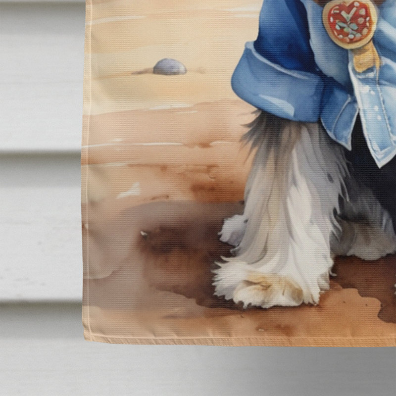 Drapeau Cowboy Welcome House, Terrier tibétain