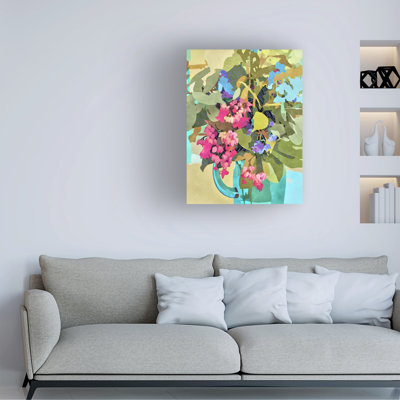 Art mural sur toile tendue - "St barts bouquet 2" de Suzanne Allard pour décoration de salon, de chambre à coucher ou de bureau - 24 x 32
