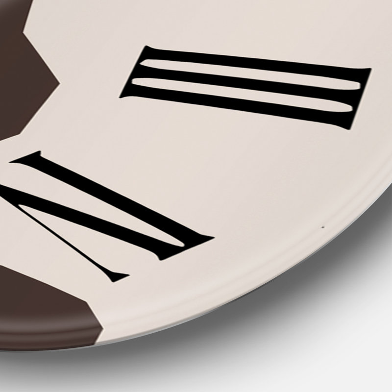 Minimal élémentaire organique et géométrique compostions dans des tons de nature II - horloge murale moderne, Grand