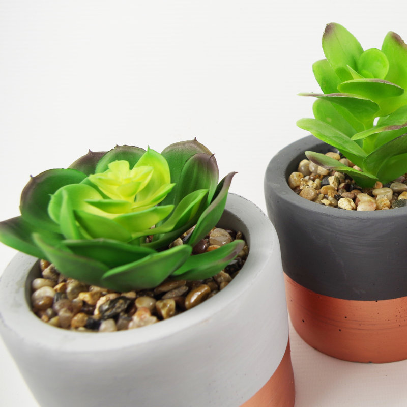 14cm Faux Succulent in Ceramic Pot