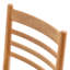 Chaise d'appoint moderne du milieu du siècle en bois massif, chaise de salle à manger à dossier échelle, avec assise tissée (ensemble de 2)-2031419242