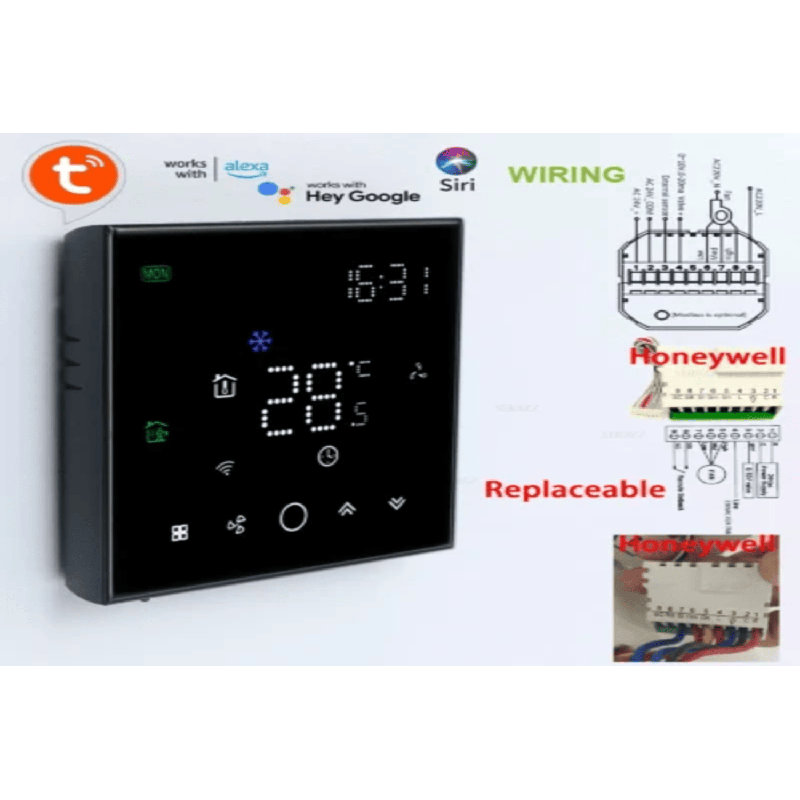 Smart Thermostat Wifi For Central Air Conditioner 24v Temperature 3 Speed Fan Wireless Controller Support Honeywell