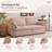 85" Textured Fabric Convertible Sofa Bed, Modern 2-in-1 Sleeper Couch-1126312035
