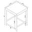 Tabouret de coiffeuse carré avec base chromée