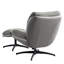 Fauteuil d'appoint en chenille pivotant à 360 ° avec design Elowen - capitonné ()-1999552191
