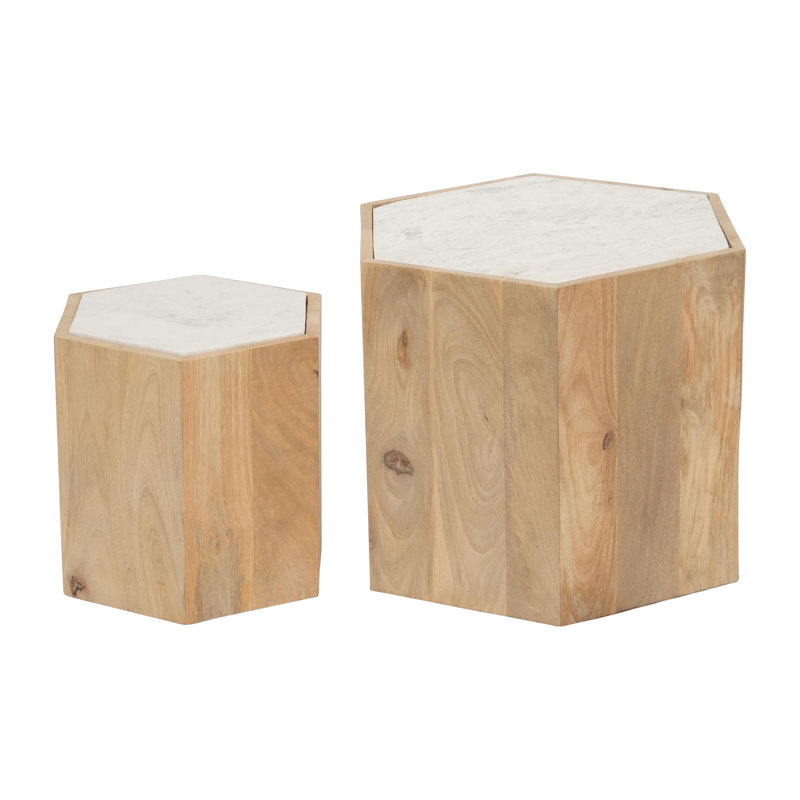 Ace Marble Top Living Room Table Set