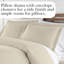 Housse de couette Southshore Basics de Southshore Fine Linens, coloris Bone, en microfibre doublement brossée 90 g/m², fermeture éclair invisible et attaches aux coins, 2 taies d'oreiller, taille Grand lit/très grand lit-1947770598-1947770596