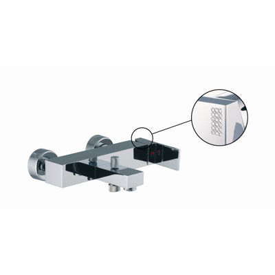 Brick Wall Tub Spout with Diverter