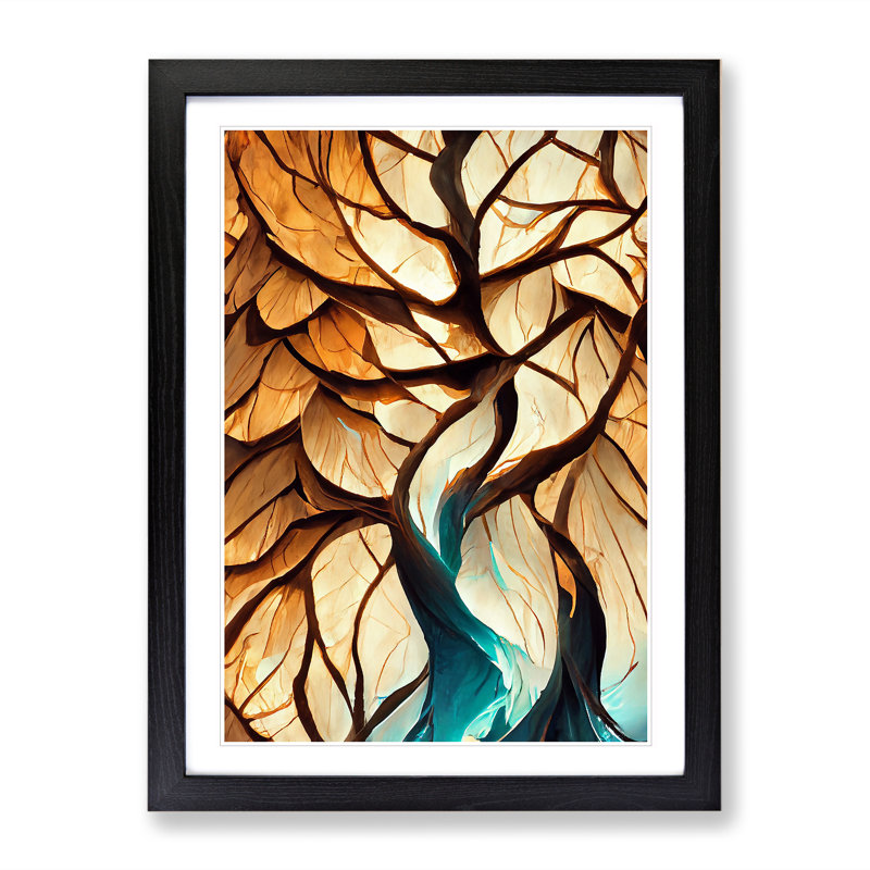 Tree - Single Picture Frame Print, Black Framed, 34cm H x 25cm W x 2cm D