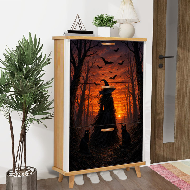 Armoire de rangement pour chaussures avec 3 tiroirs rabattables pour organisateur de rangement pour chaussures Silhouette