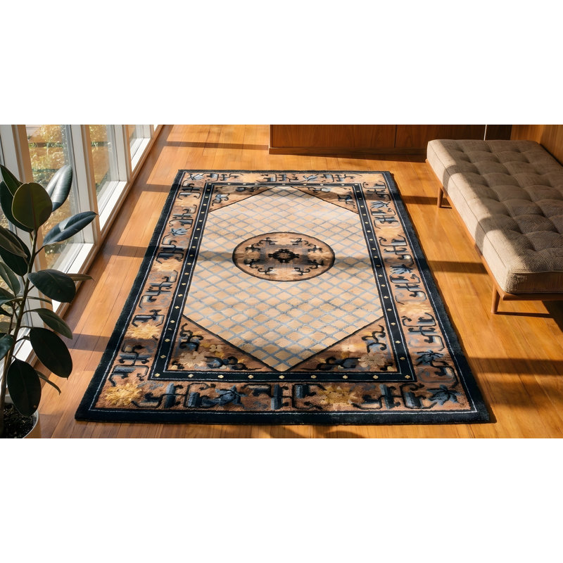 Tapis antique en soie antique chinois