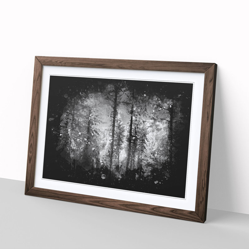 Montana Forest - Picture Frame Painting Print, Walnut Framed, 45cm H x 63cm W x 2cm D